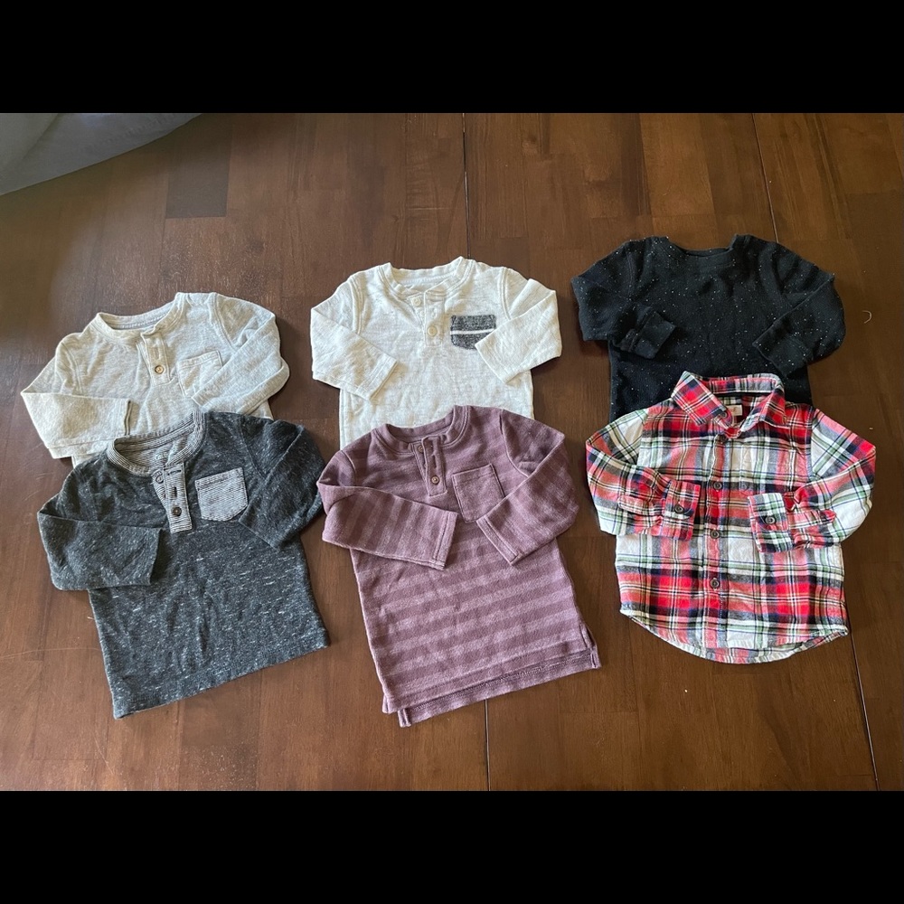 Cat and Jack Long Sleeve Shirts -  toddler boys 18m